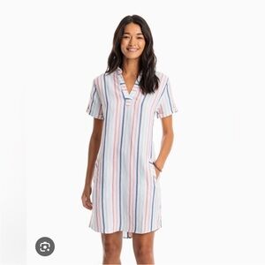 Southern Tide Kamryn Multicolor Striped Linen Dress size Small